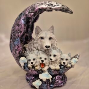 Louve et ses petits sur la Lune